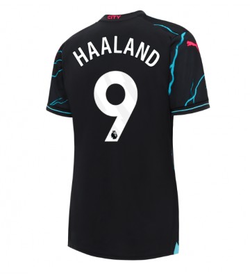 Manchester City Erling Haaland #9 Koszulka Trzecich Kobiety 2023-24 Krótki Rękaw